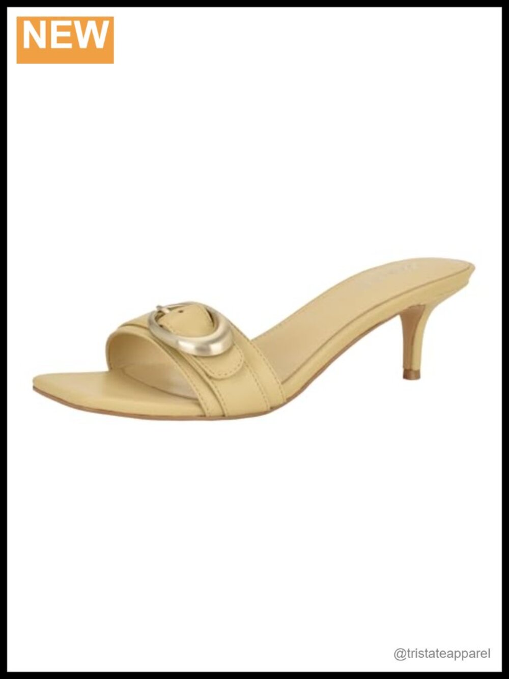 Faux Leather Kitten Heel Slingback Sandals Open Toe Women's